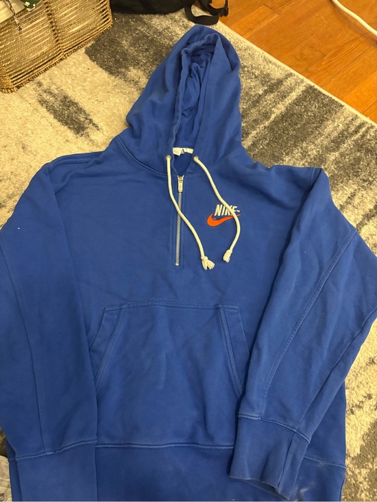 Nike Jackets & Blazers - Nike Men’s Royal Blue Zip-Up Hoodie with Orange Swoosh